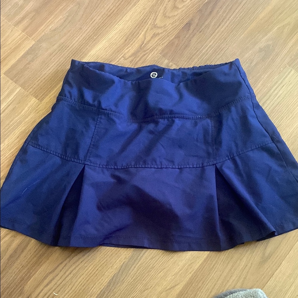 Blue Mini Athletic Skater Skirt